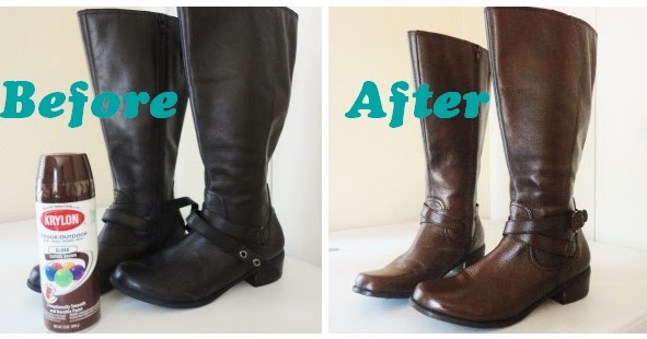 The Lovely Side DIY Spray Painting Leather Boots